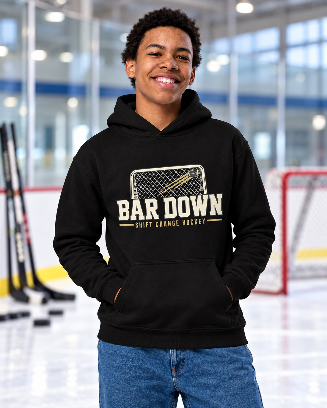Bar Down Youth Hockey Hoodie