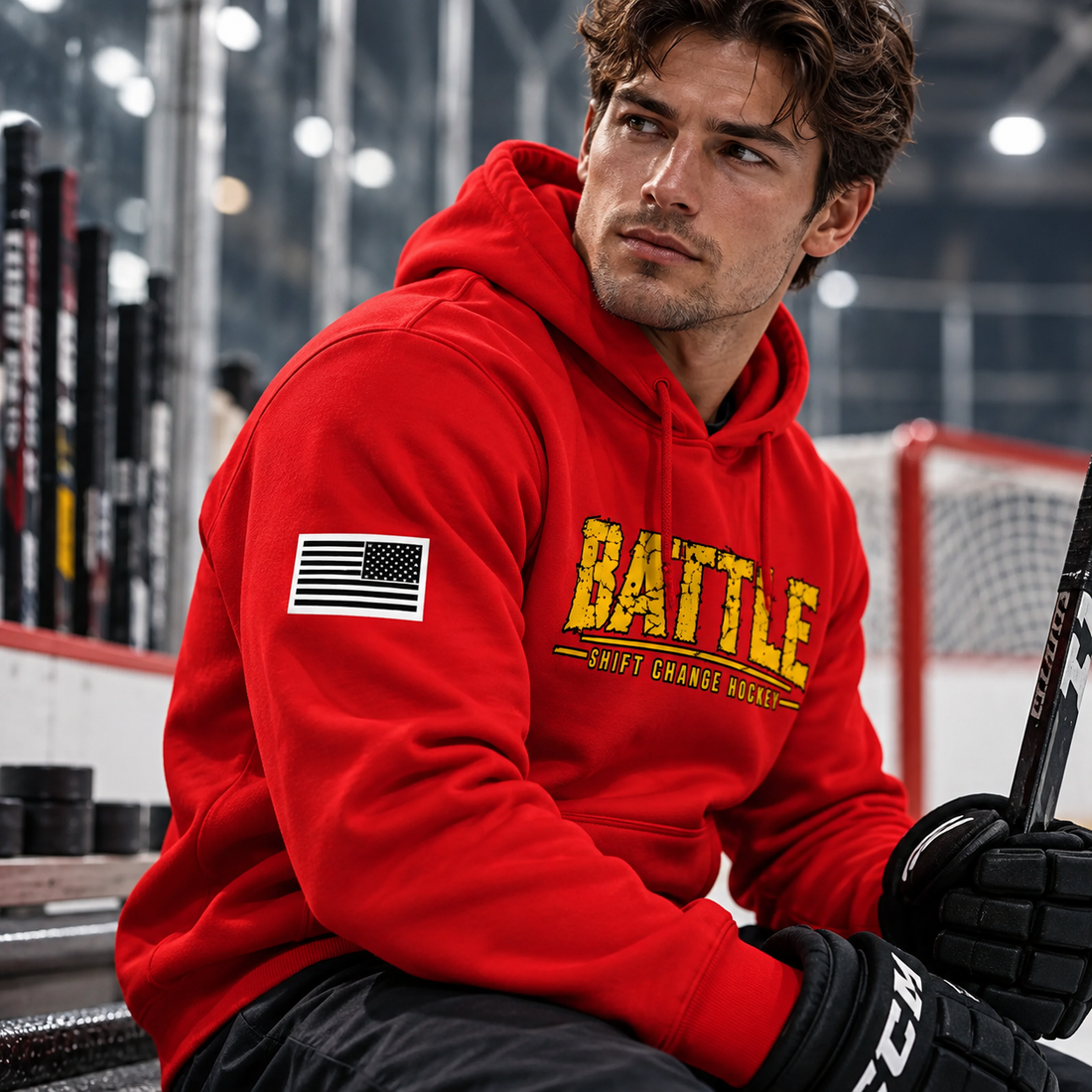 Battle Unisex Hockey Hoodie