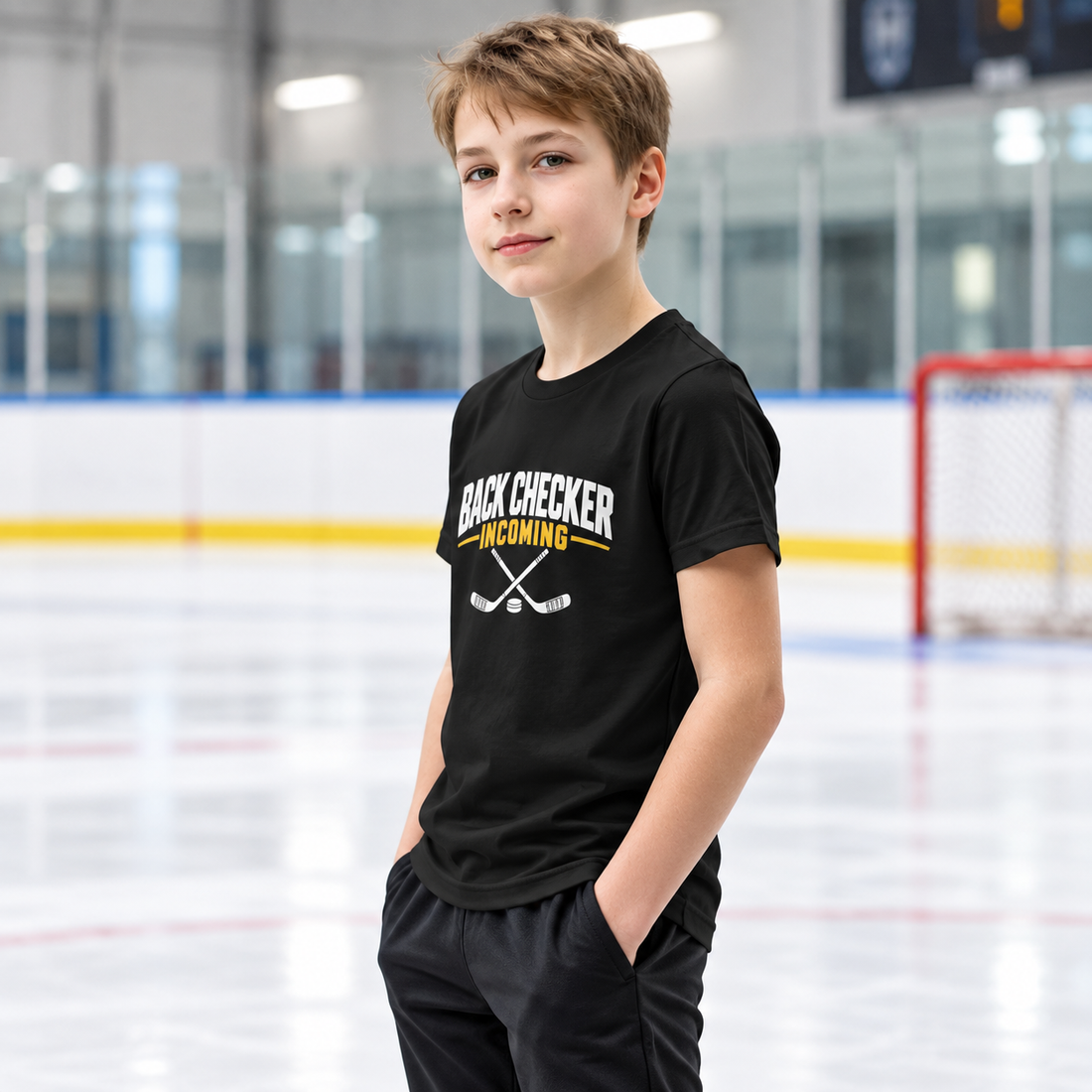 Back Checker Incoming Youth Hockey T-Shirt