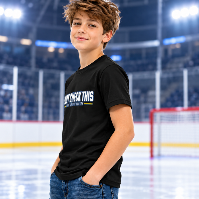 Body Check This Youth Hockey T-Shirt