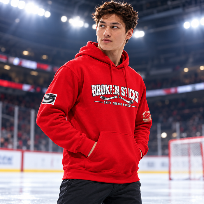 Broken Sticks Unisex Hockey Hoodie