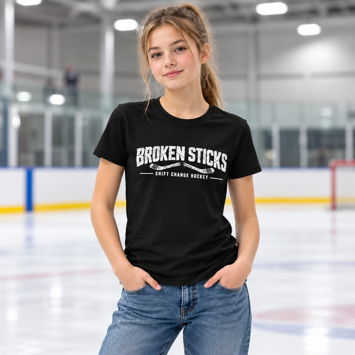 Broken Sticks Youth Hockey T-Shirt